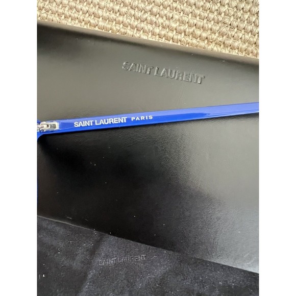 $450 EUC Saint Laurent YSL Surf SL38 002 Women\'s Blue Sunglasses + Case + Cloth main image 6